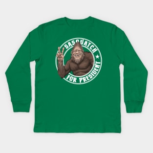 Sasquatch for President Kids Long Sleeve T-Shirt